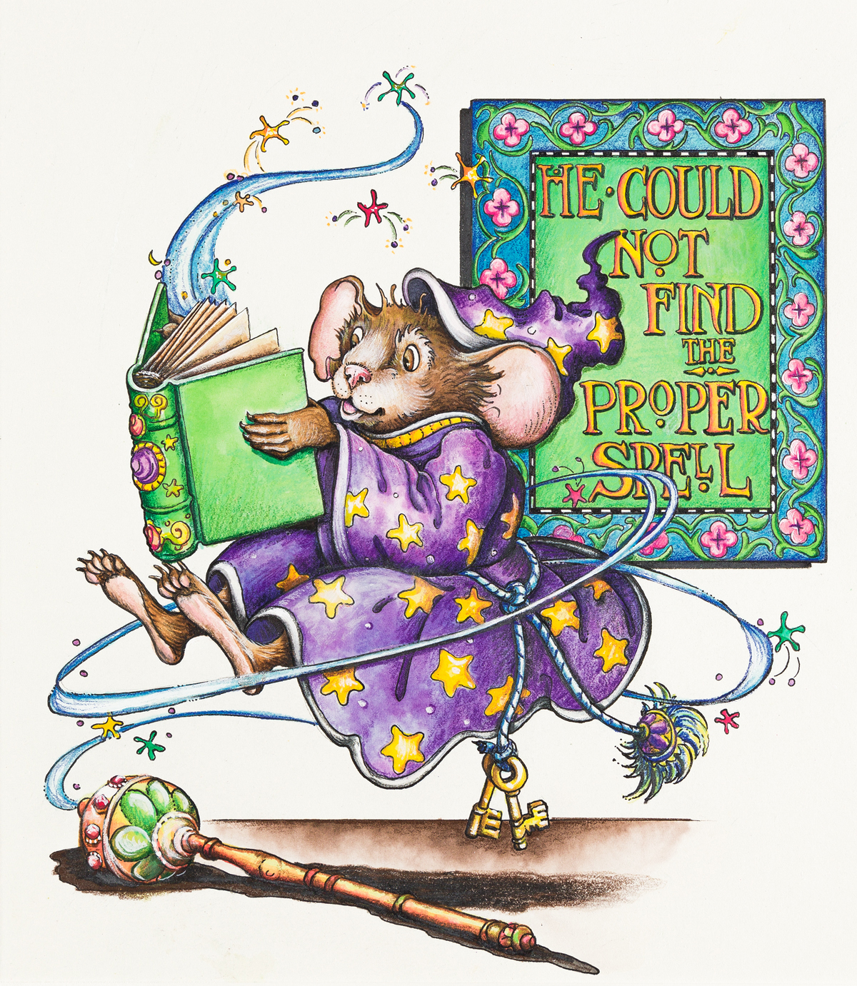 KATHY MITCHELL (20th Century) He Could Not Find the Proper Spell. [CHILDRENS / MOUSE]